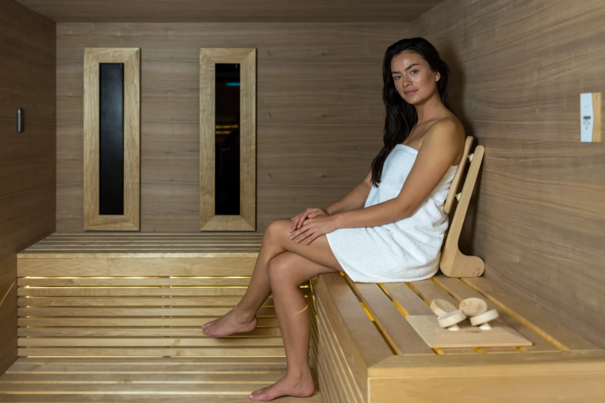 Halu Sauna Backrest In Aspen Inside Infrared Room