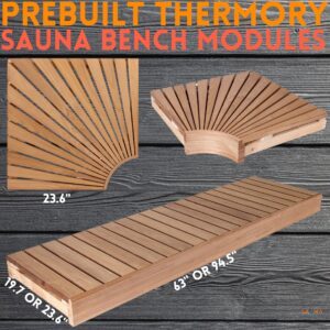 Prebuilt Thermory Sauna Bench Modules