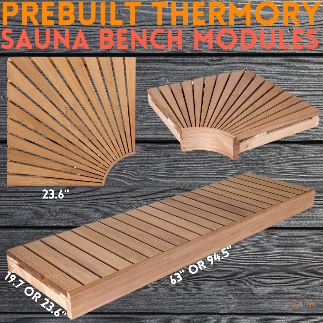 6 Remarkable Sauna Bench Designs And Considerations For Building Them 5 Prebuilt Thermory Sauna Bench Modules