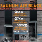 Saunum Air Closed Basket Climate Equalizing Sauna Heaters, Black | 5Kw 7Kw 10Kw