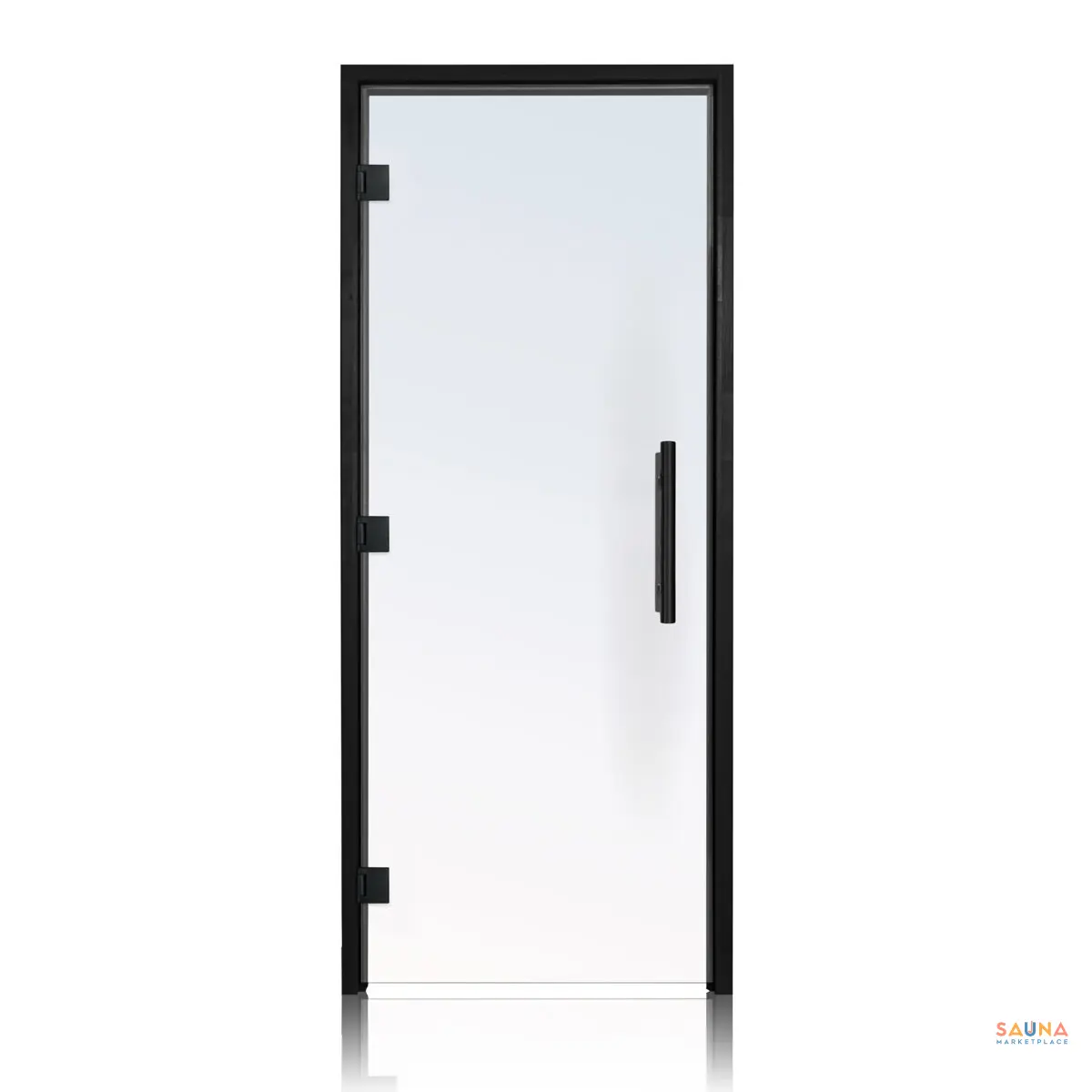 Prosaunas Clear Black Door 3 Hinge R