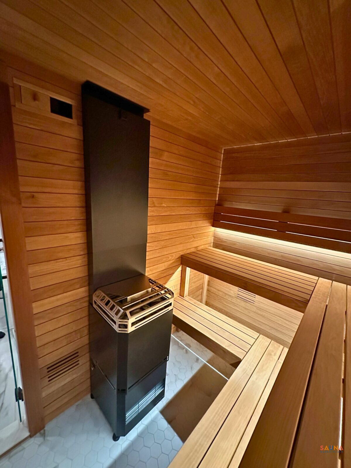 Custom Diy Sauna Package With Thermo Aspen Lighting And Saunum Air10L Sauna Heater