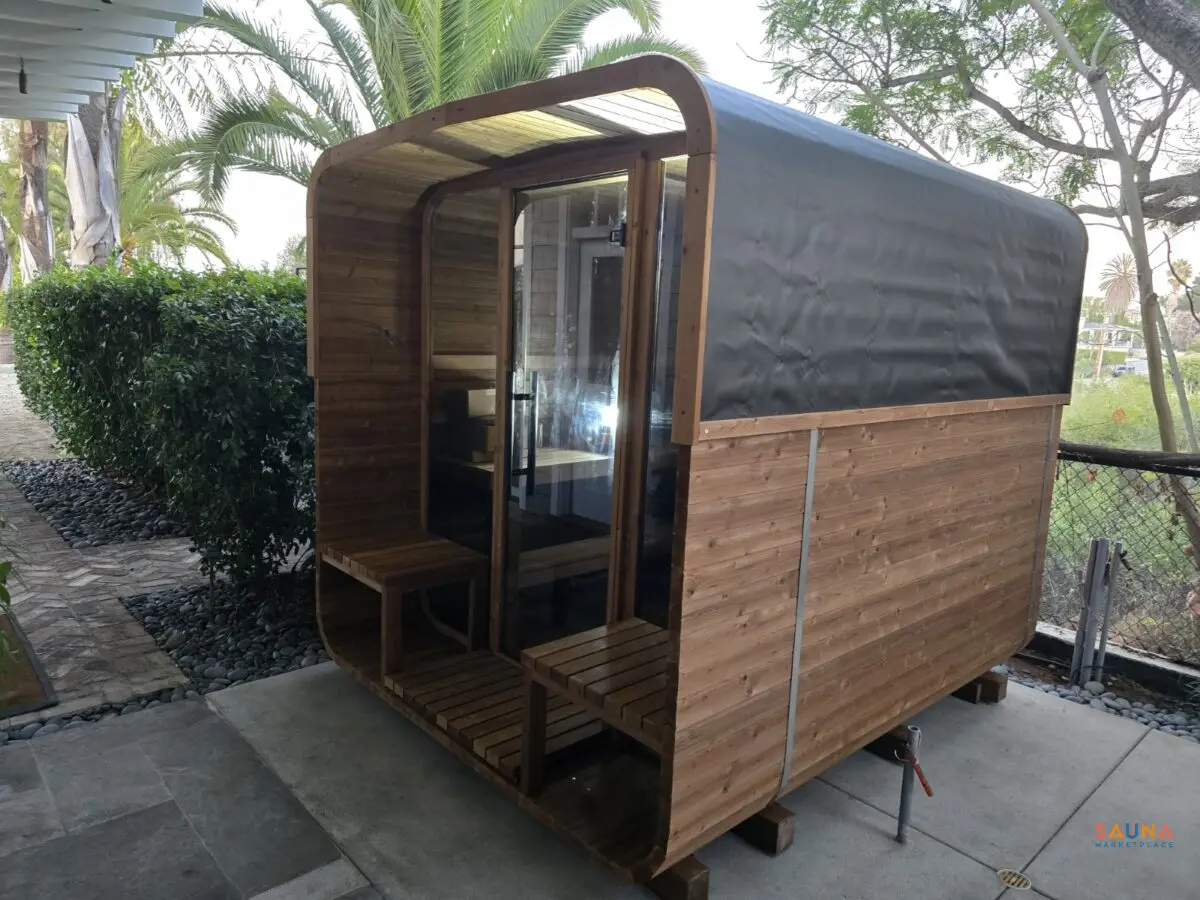 Square 40 Sauna Build With Back Window