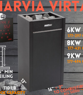 Harvia Virta Black Electric Sauna Heater