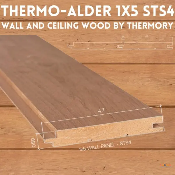 1x5 thermo-alder sts4 sauna wood