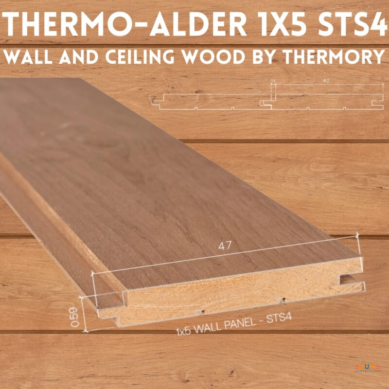 1x5 thermo-alder sts4 sauna wood