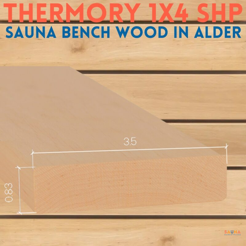 Thermory 1x4 Sauna Bench Wood SHP in Alder
