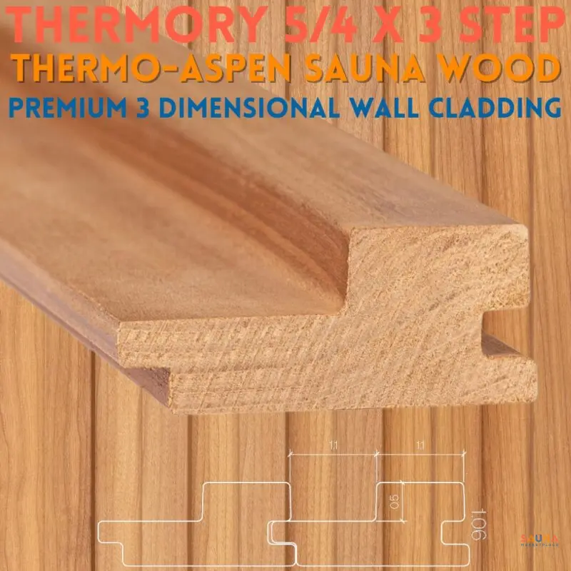Thermory 5/4x3 STEP Thermo-Aspen Wall Cladding
