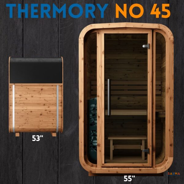 Thermory Square No 45 1 person outdoor sauna kit