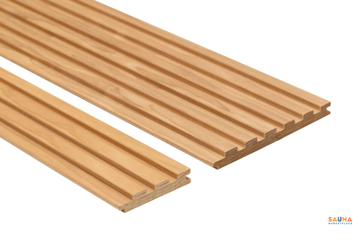 Thermory Sauna Wall Kyte 15X87 Thermo Aspen 1
