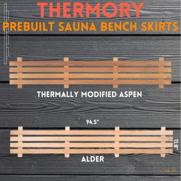 prebuilt sauna bench skirts