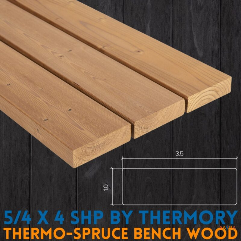 thermory thermo-spruce bench wood 5/4 x 4 shp