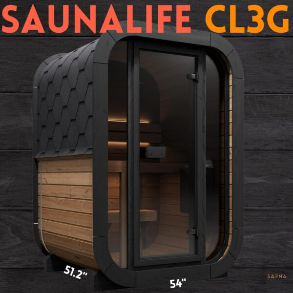 SaunaLife CL3G Outdoor Sauna Kit 2-person sauna