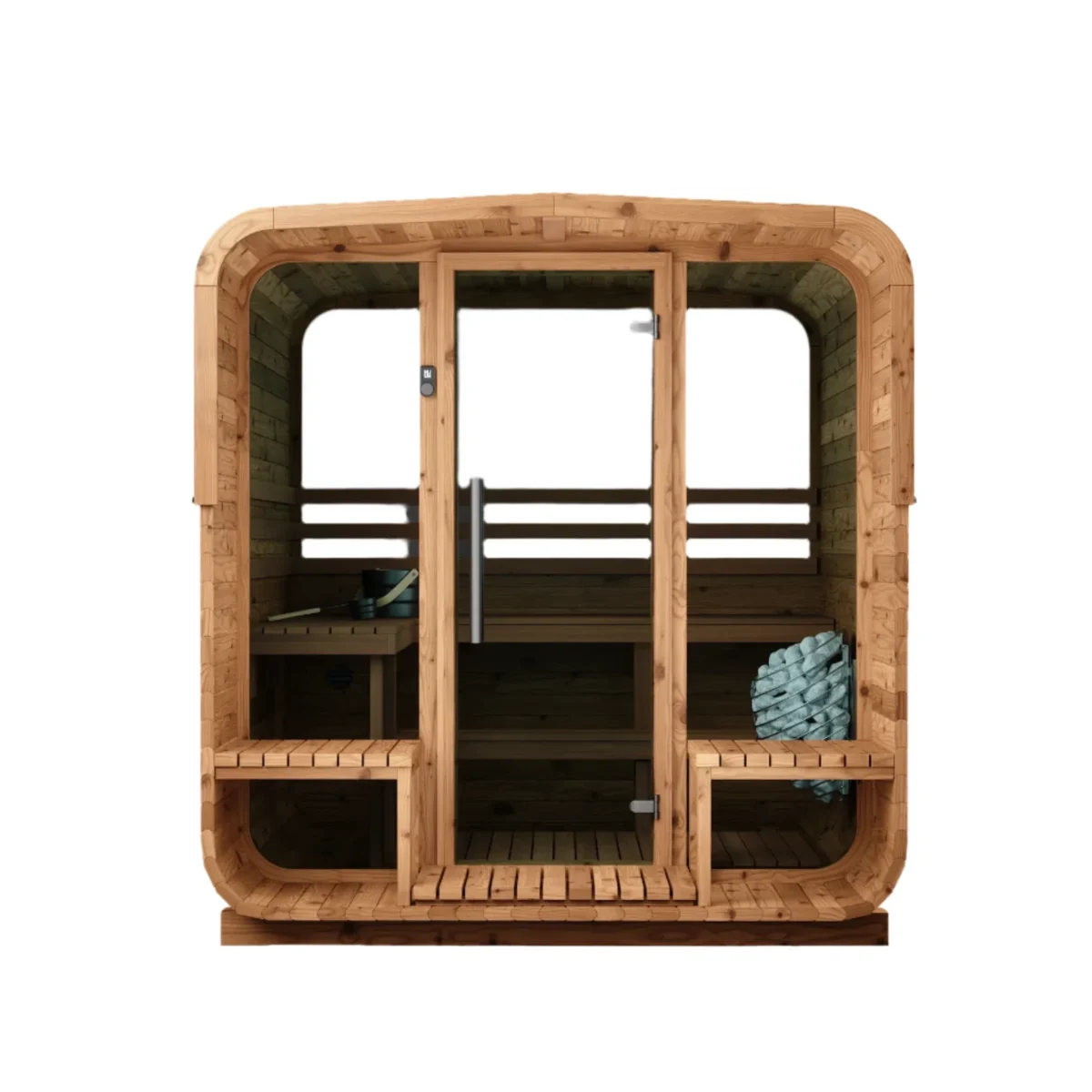 Thermory No 42 From Front See Through Sauna