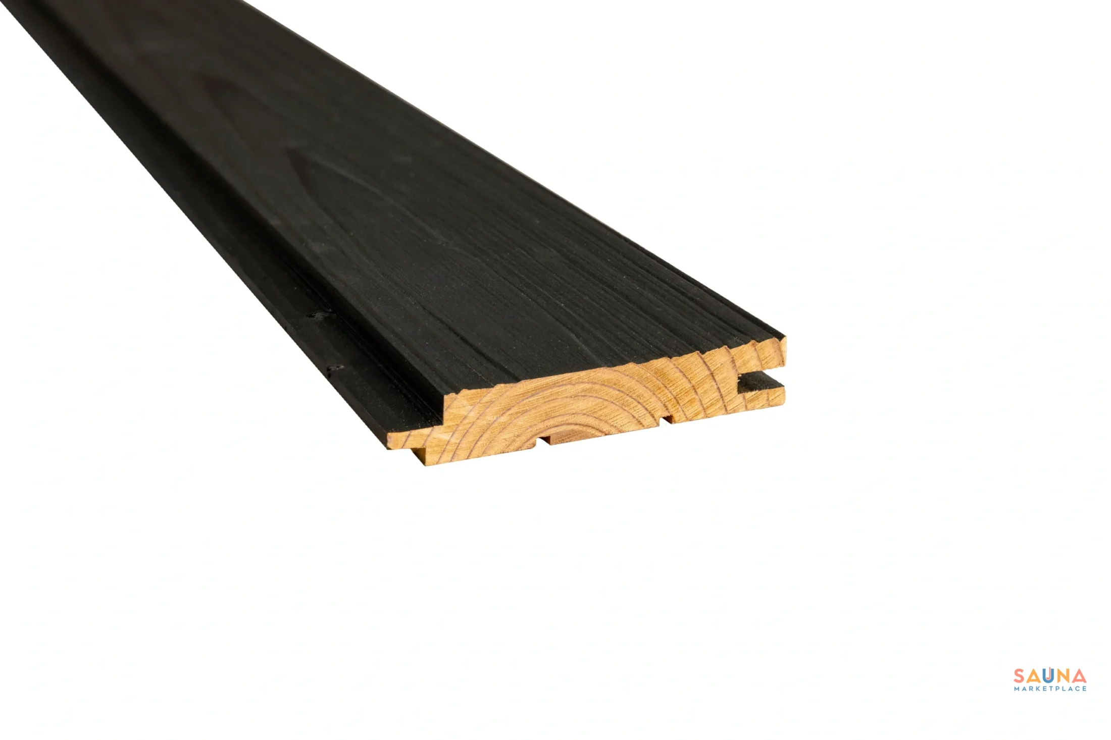 1X4 Black Thermo-Spruce STS4 T&G Wall Cladding – Brushed & Waxed