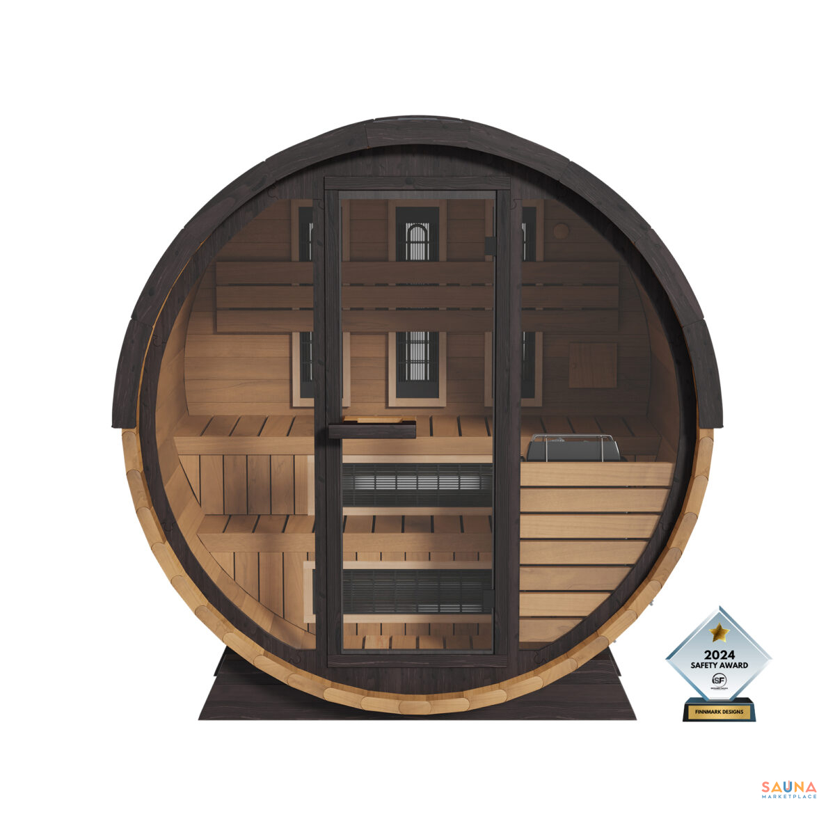 Finnmark Combination Barrel Sauna Fd-6 | Infrared And Traditional 6X6 Outdoor Barrel, Cedar - Image 9