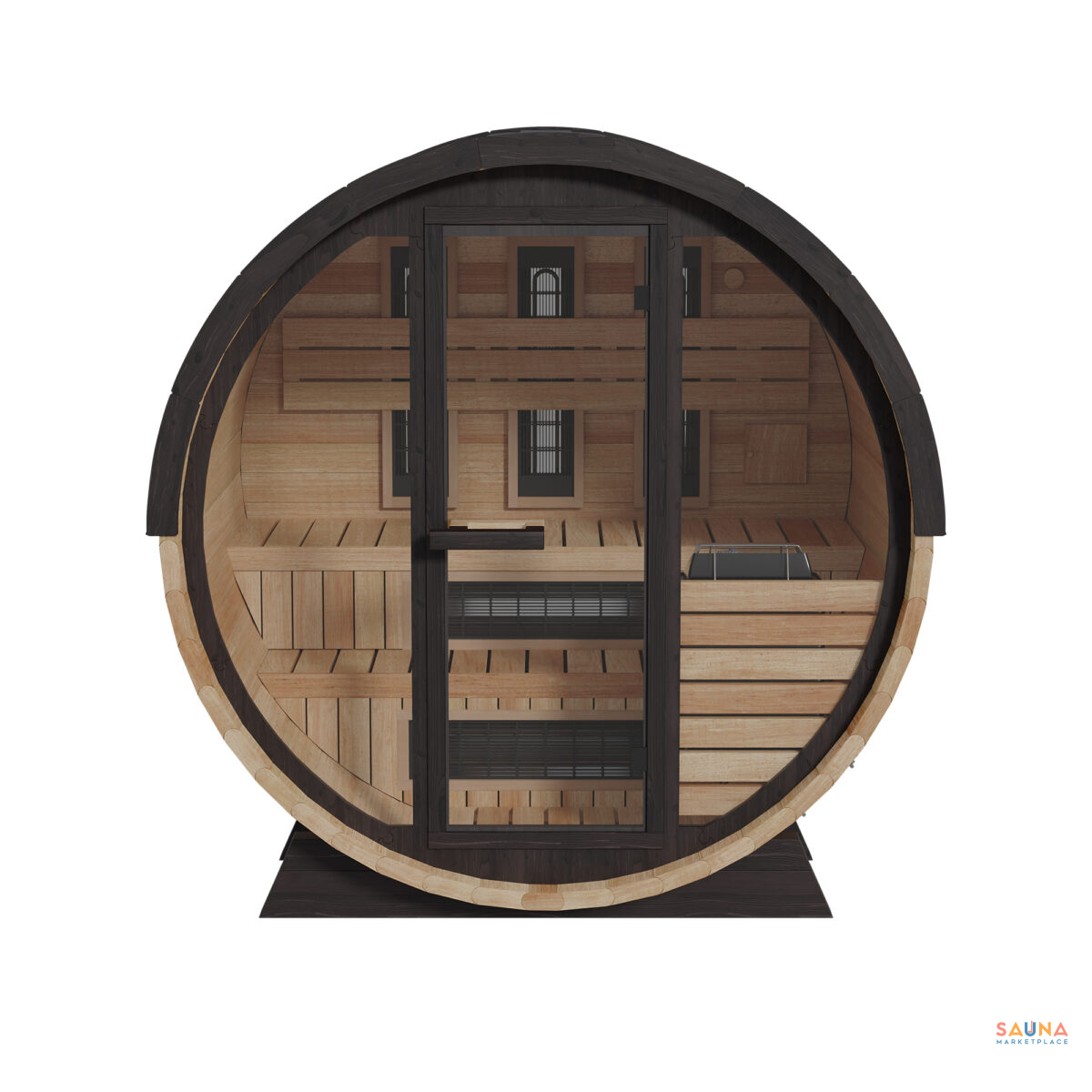 Finnmark Thermo-Aspen Combination Barrel Sauna Fd-7 | Infrared And Traditional 6X6 Outdoor Barrel Sauna, Thermo-Aspen - Image 6