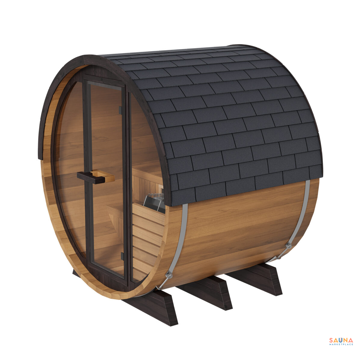 Finnmark Combination Barrel Sauna Fd-6 | Infrared And Traditional 6X6 Outdoor Barrel, Cedar - Image 12