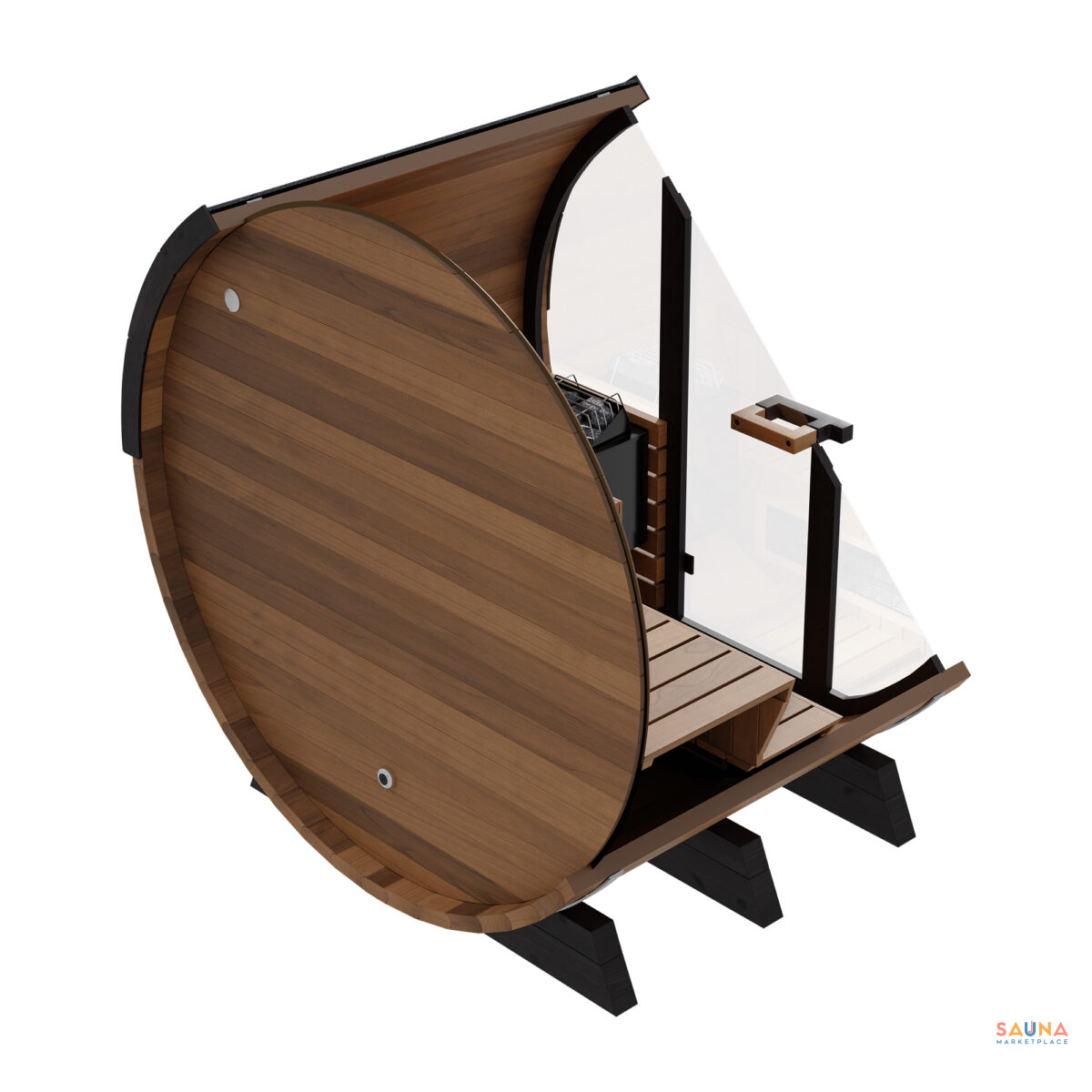 Finnmark Combination Barrel Sauna Fd-6 | Infrared And Traditional 6X6 Outdoor Barrel, Cedar - Image 13