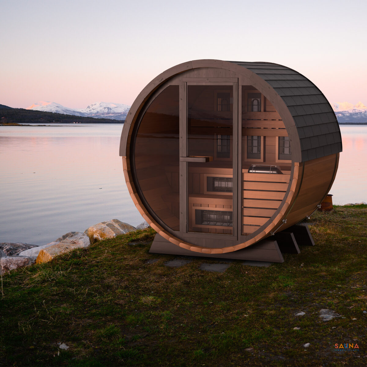 Finnmark Combination Barrel Sauna Fd-6 | Infrared And Traditional 6X6 Outdoor Barrel, Cedar - Image 15