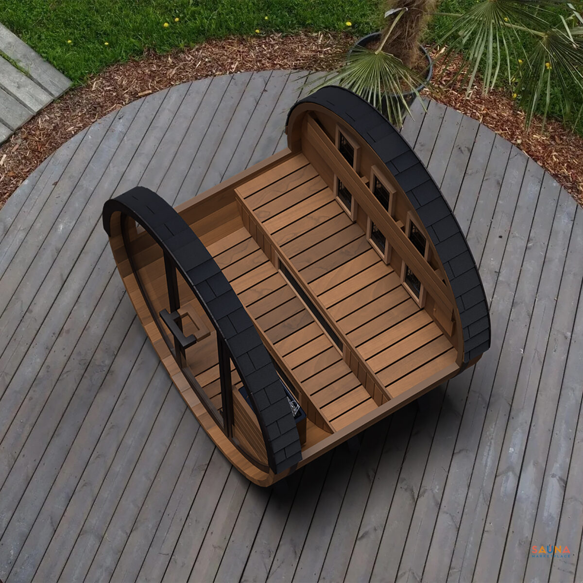 Finnmark Combination Barrel Sauna Fd-6 | Infrared And Traditional 6X6 Outdoor Barrel, Cedar - Image 16