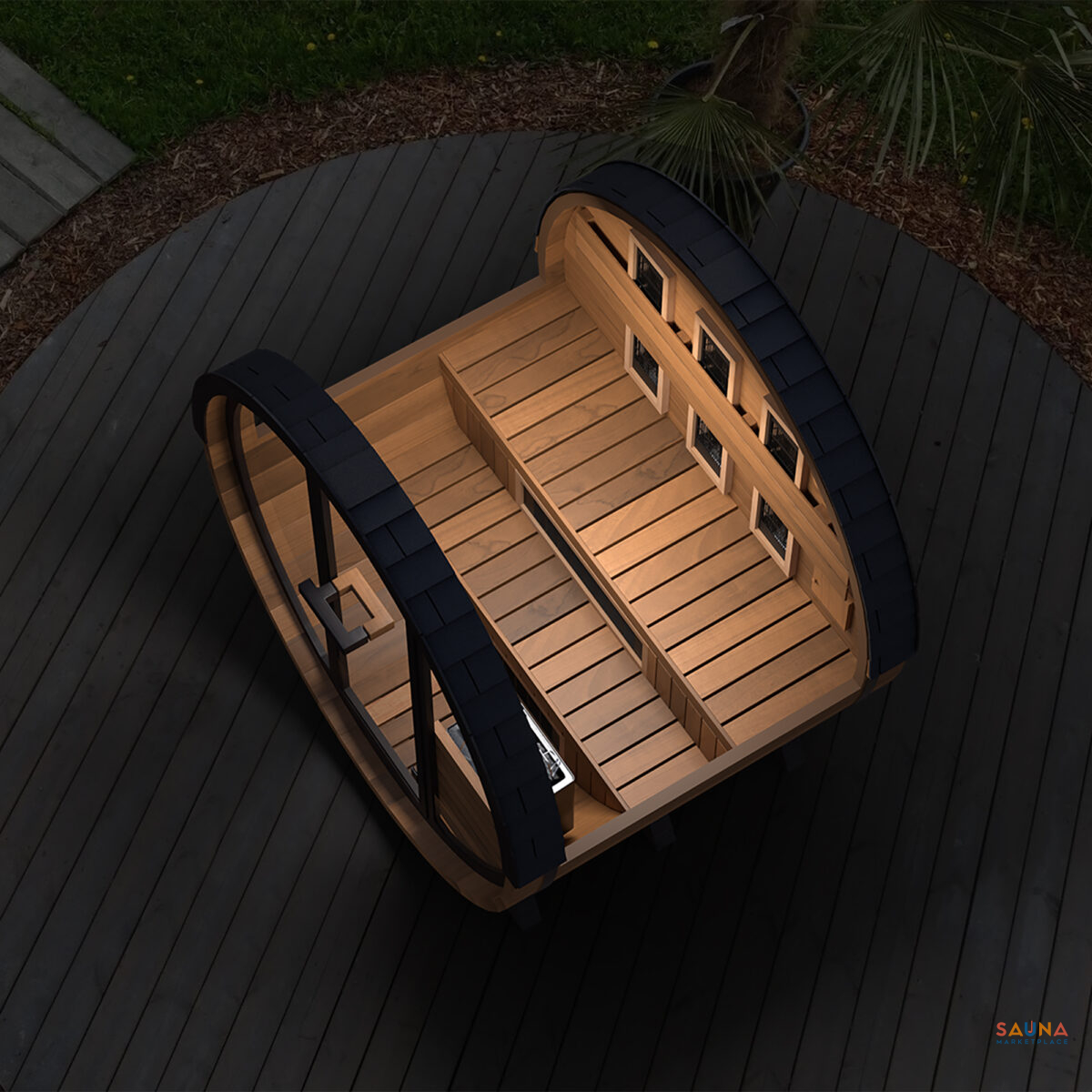 Finnmark Combination Barrel Sauna Fd-6 | Infrared And Traditional 6X6 Outdoor Barrel, Cedar - Image 18