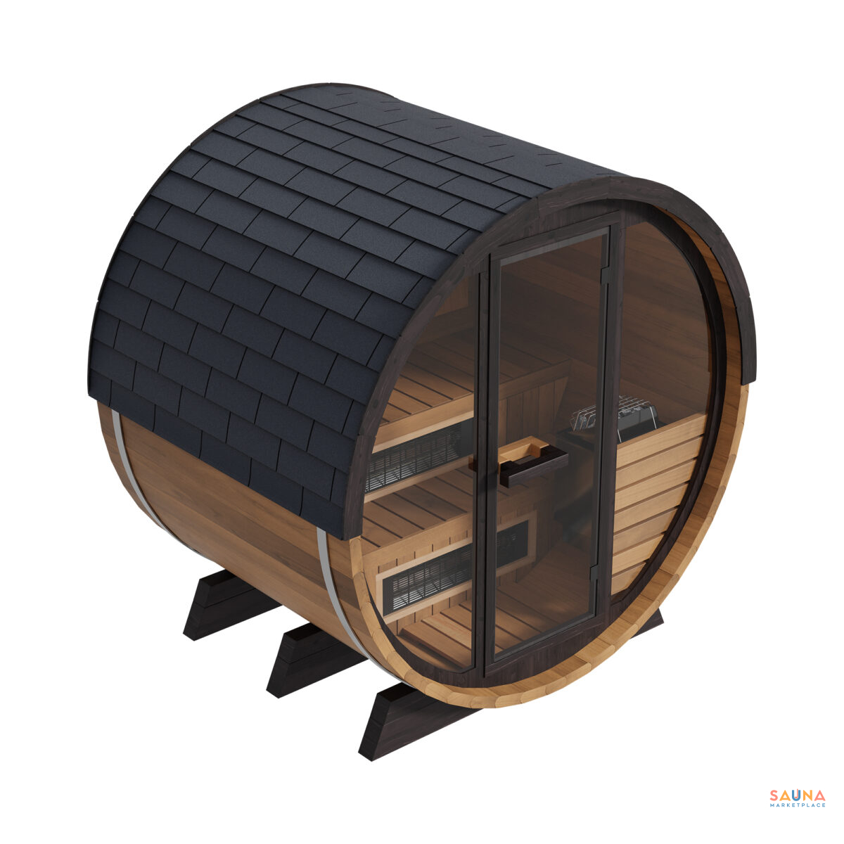 Finnmark Combination Barrel Sauna Fd-6 | Infrared And Traditional 6X6 Outdoor Barrel, Cedar - Image 23