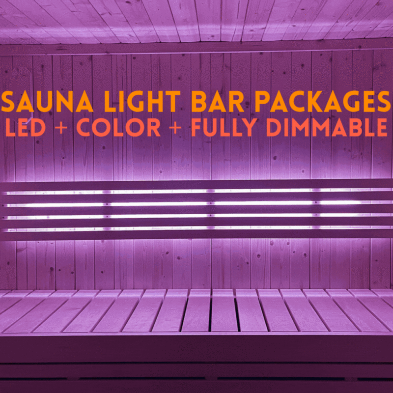 mood led dimmable rgb color sauna light bars