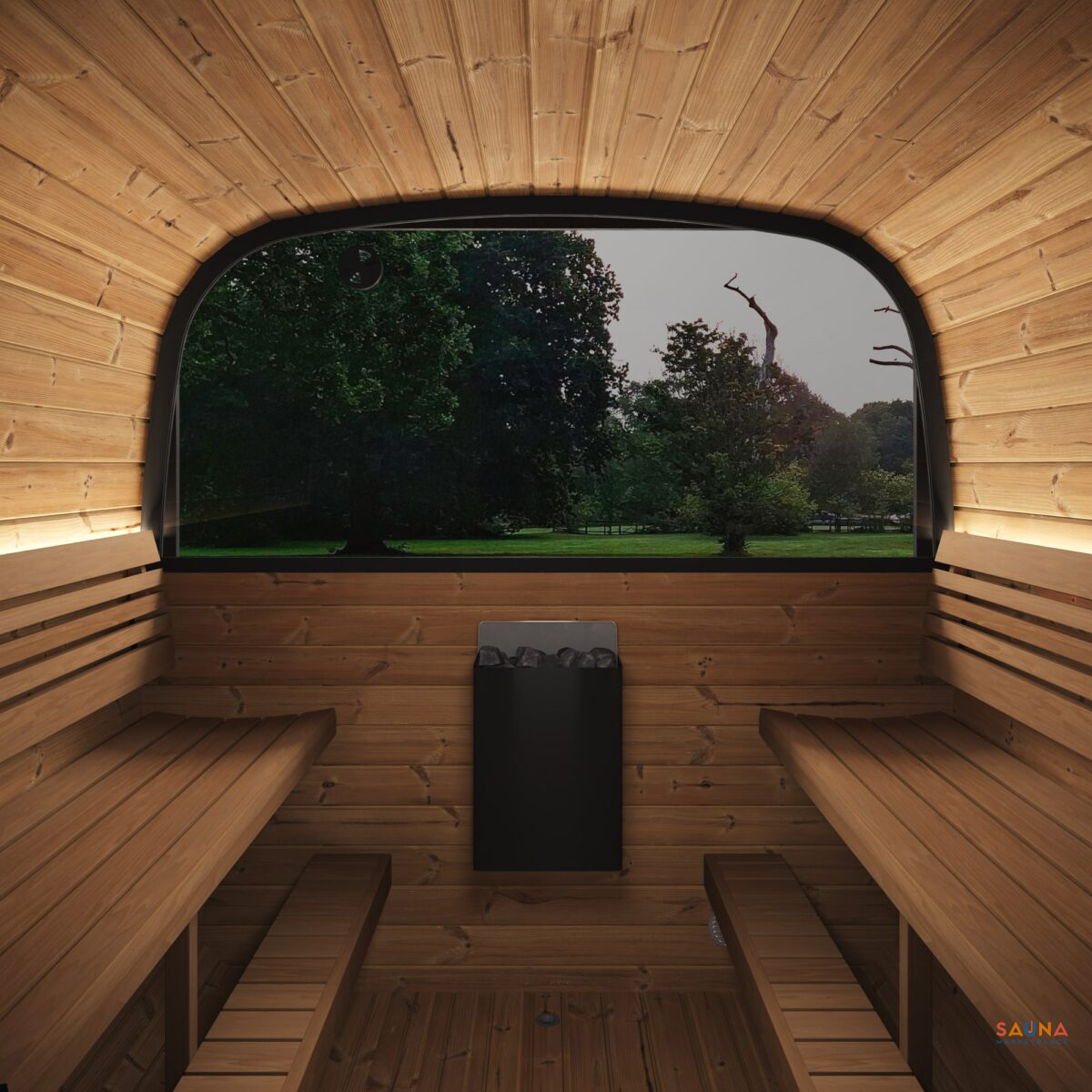 Saunalife Cl12G | 8-Persons Outdoor Sauna With Changing Room And Porch - Image 12