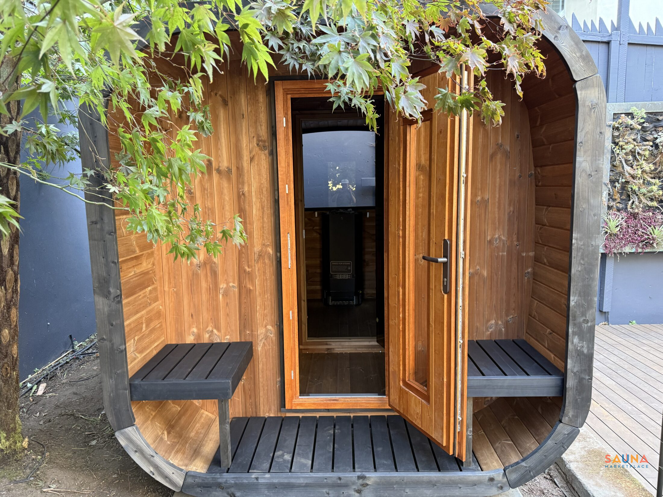 SaunaLife CL12G | 8-Persons Outdoor Sauna With Changing Room and