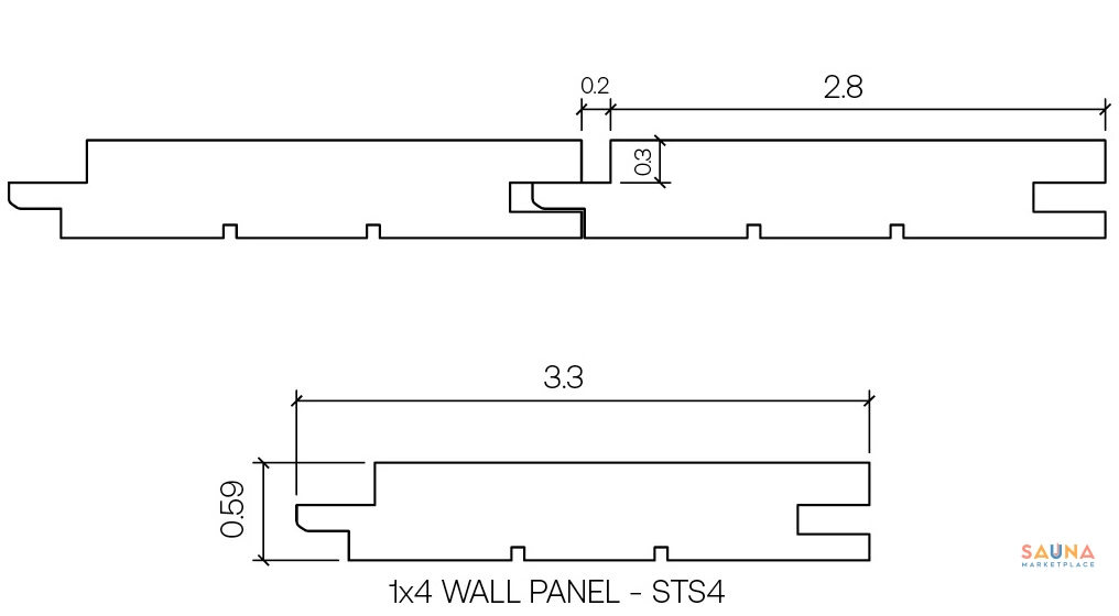 Dark Thermo-Alder Wall Paneling 1×4 STS4 – Intense Thermal