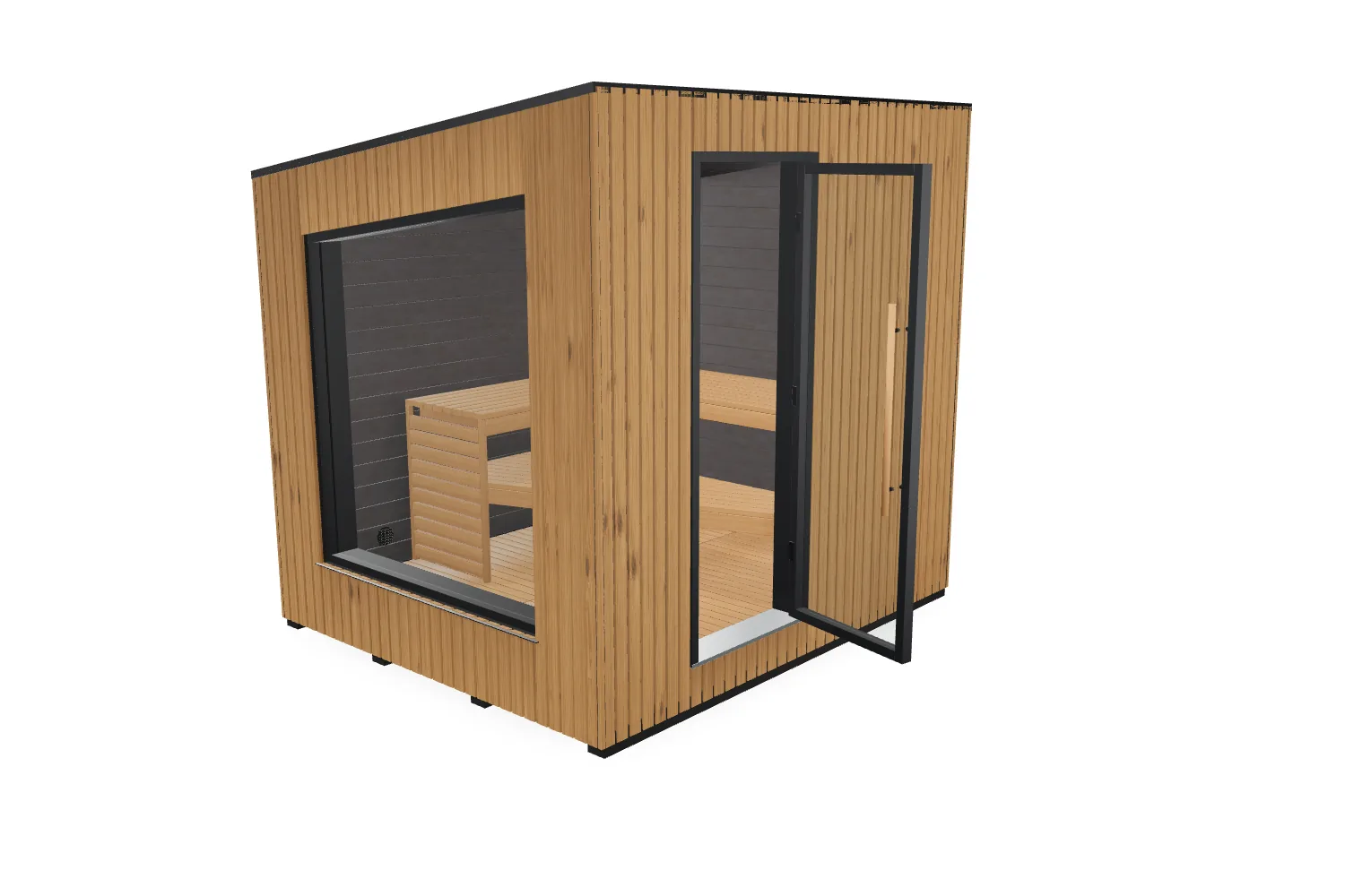 3D view of the Auroom Terra S Outdoor Sauna