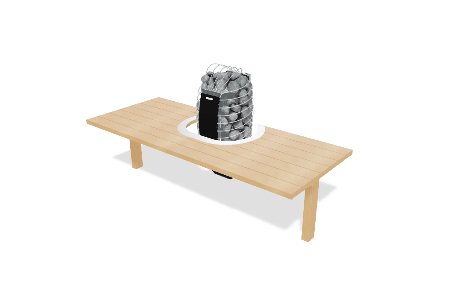3D view of the Harvia HSP1 Embedding Flange for Harvia Spirit | Stainless Steel